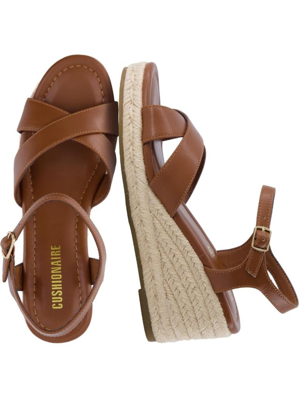 Stylish Crisscross Open Toe Espadrille Wedge Sandals with Adjustable Ankle Strap